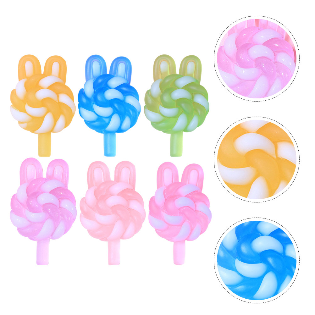 Resin Crafts Diy - 24 stuks schattige cartoon lollybedels konijnvormige