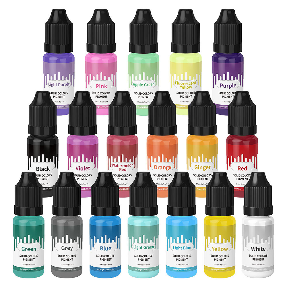 Resin Pigment Set - 18 Kleuren 10 ml Macaron Effen