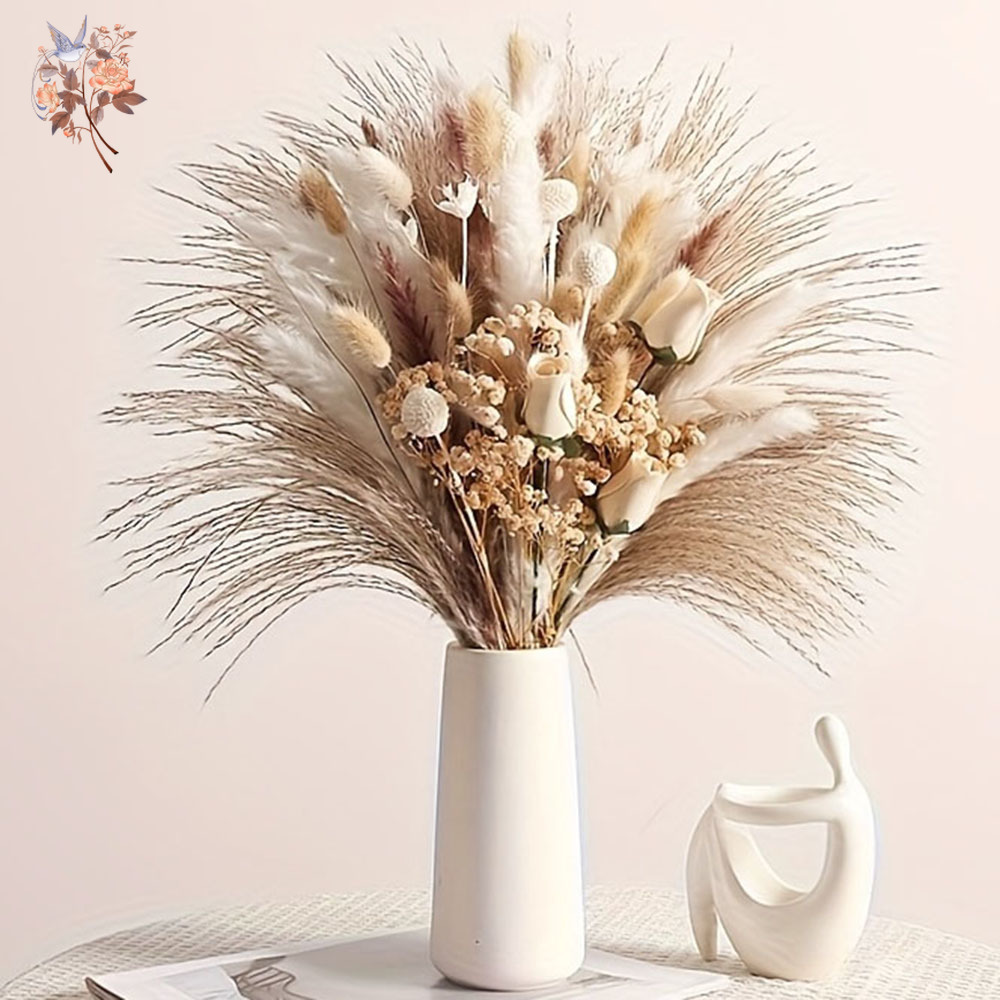 Dried Flower Bulk - 80 stuks kunstmatige gedroogde bloemenboeket voor