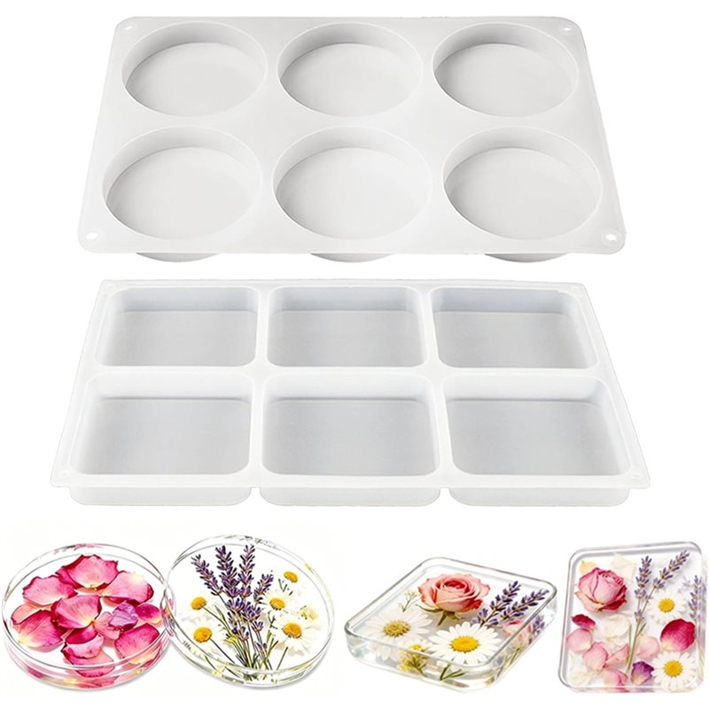 Coaster Mold Round - A25I-12-Cavity Extra Diepe Coaster Harsen Molds