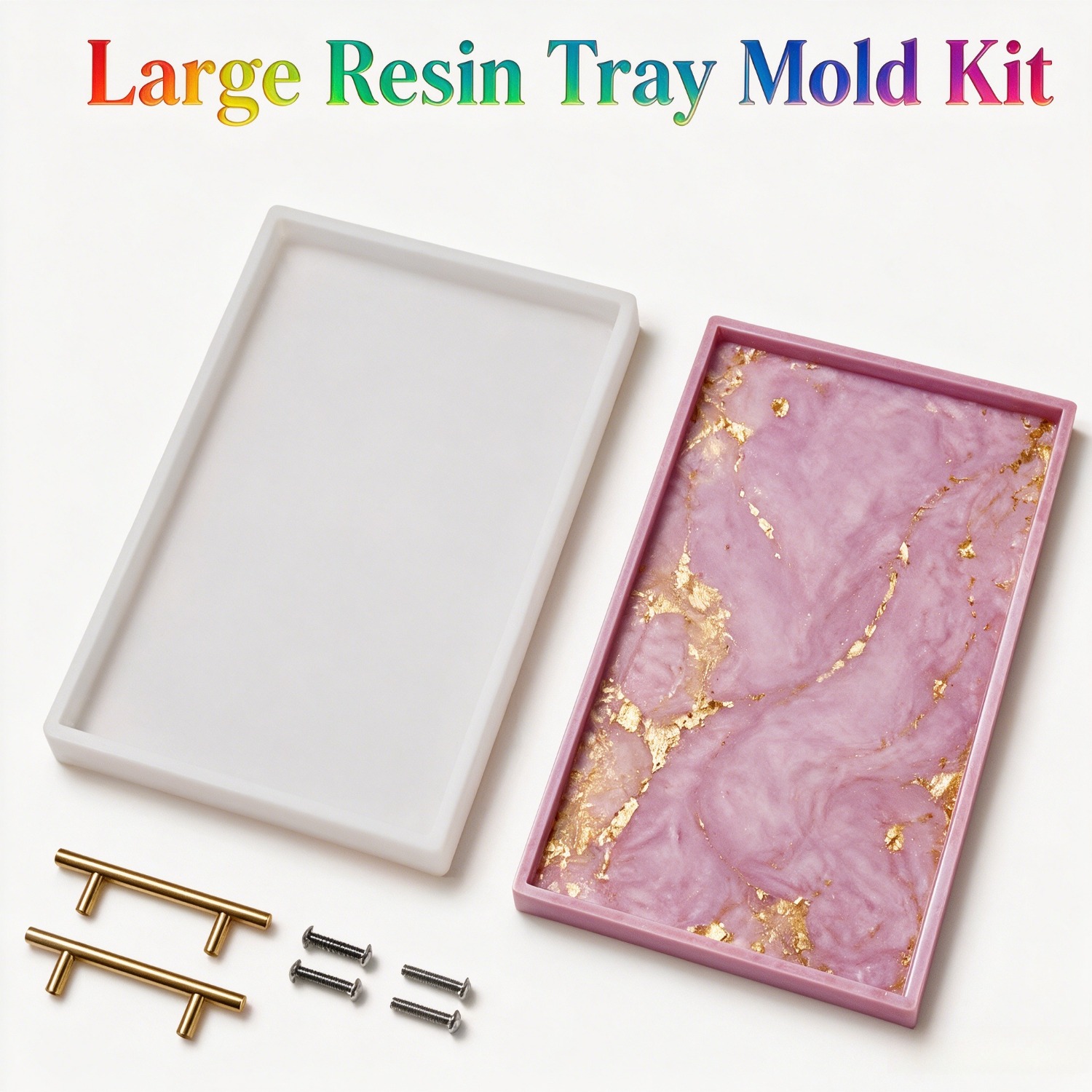 Silicone Mold Tray - Hars-siliconen mallen, 2D platte plaat grote