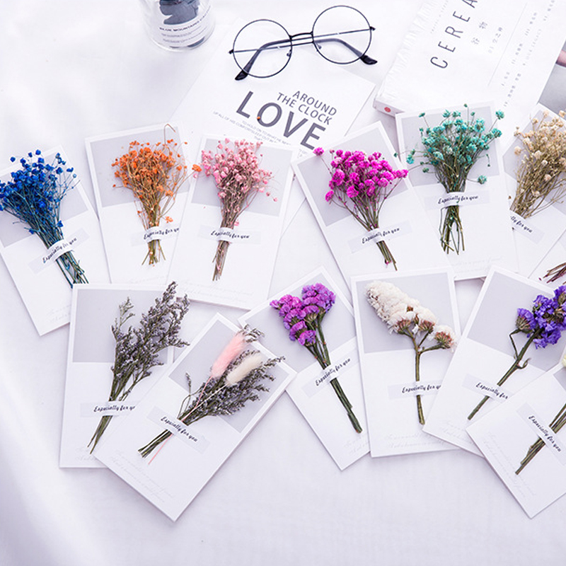 Dried Flower Bulk - 10 stks Een Gift Card Trouwkaarten