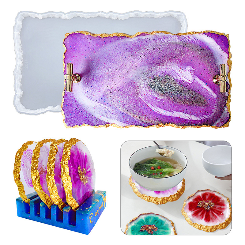 Resin Craft Ideas - DM413 Drusy Coaster Hars Schimmel Geode
