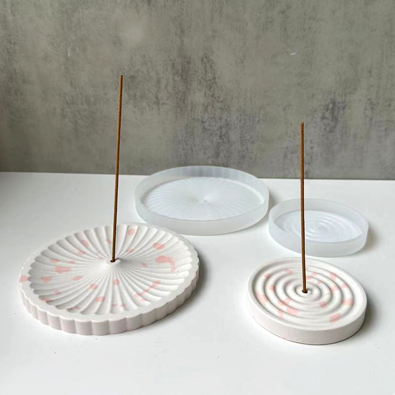 Silicone Mold Tray - 1 siliconen wierookbakvorm, doe-het-zelf wierookstokhouder met