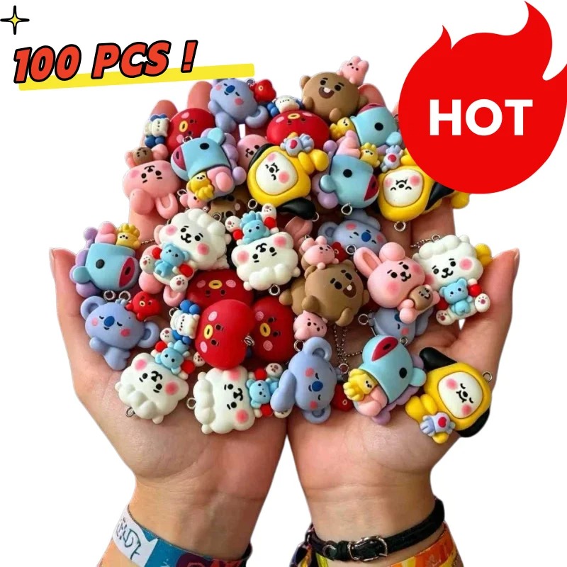 Resin Crafts Diy - 7 stks BT21 Hars Cartoon Charm