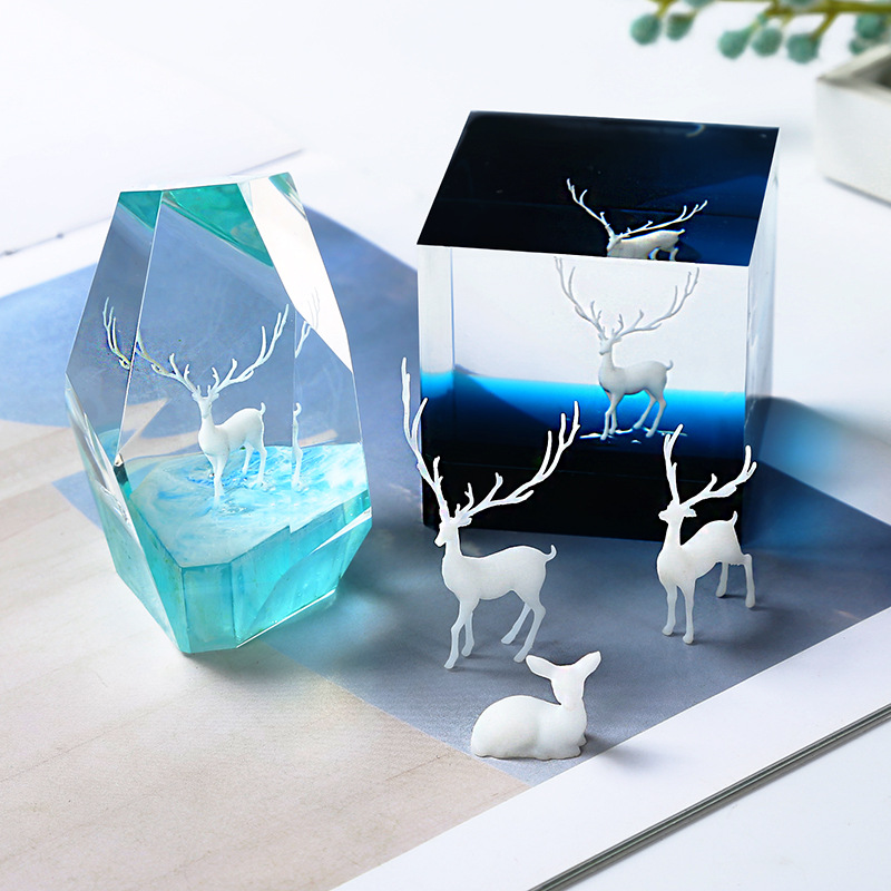 Resin Ocean Wave Mold - SNASAN 6 stuks 3D Micro Zwaan