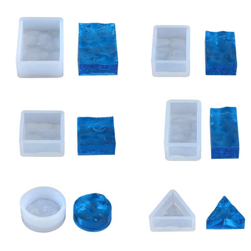Resin Ocean Wave Mold - 4-delige set zee-golf harsmallen, waterrimpel epoxy