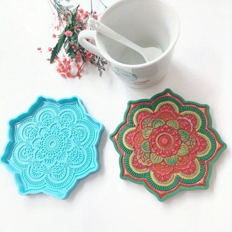 Silicone Mold Tray - Mandala Coaster Siliconen Mal Ronde Lade