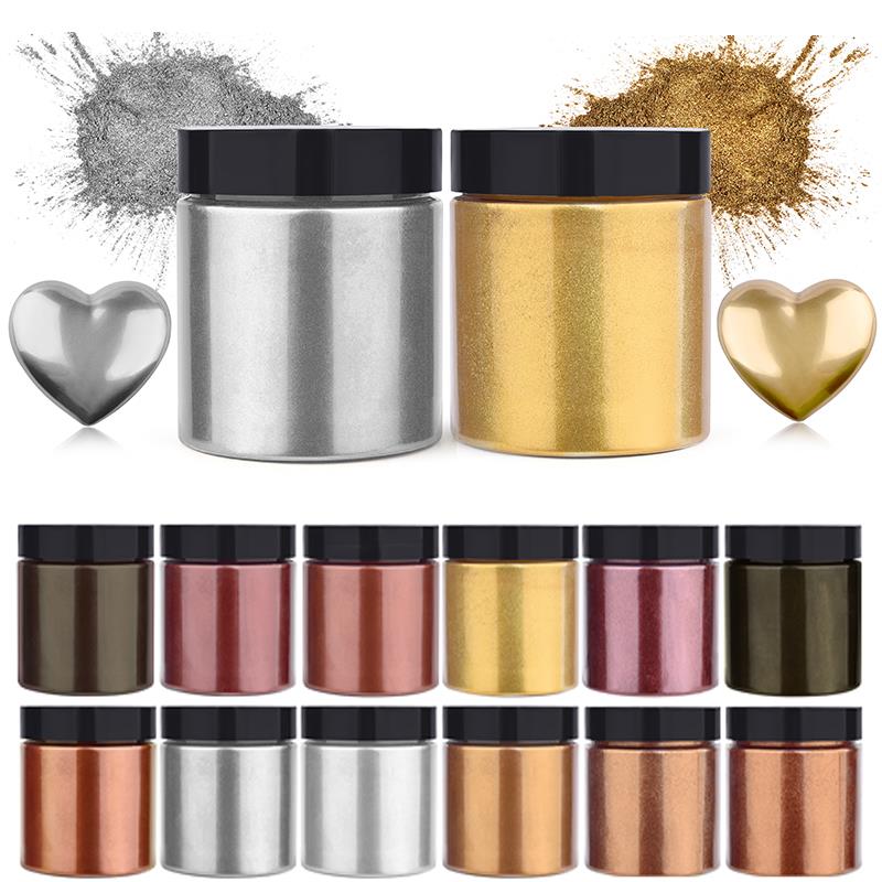 Resin Pigment Set - 50G Shimmer Metallic Goud Zilver Kleur
