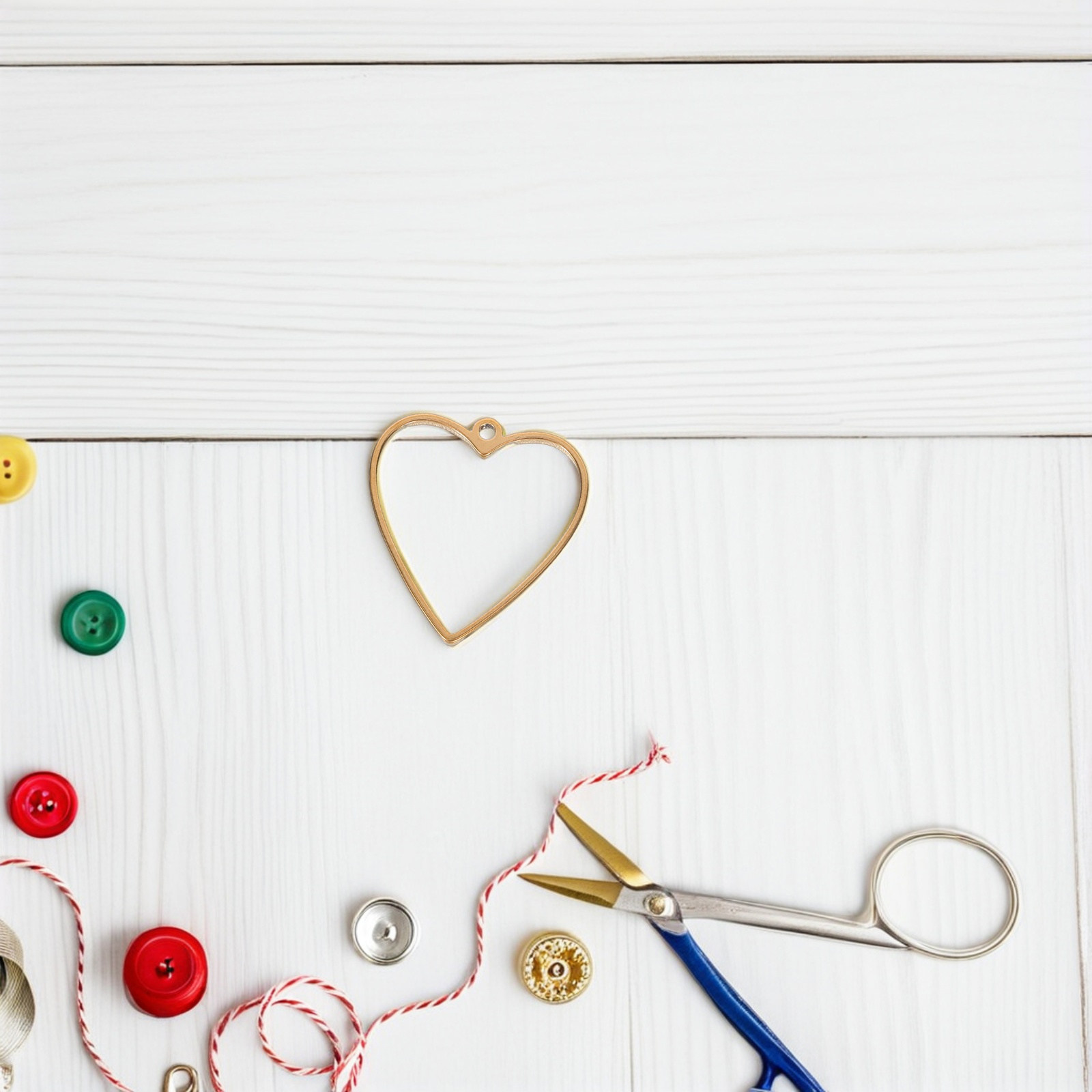 Resin Crafts Diy - 10 stuks roestvrijstalen holle hartvormige hangers