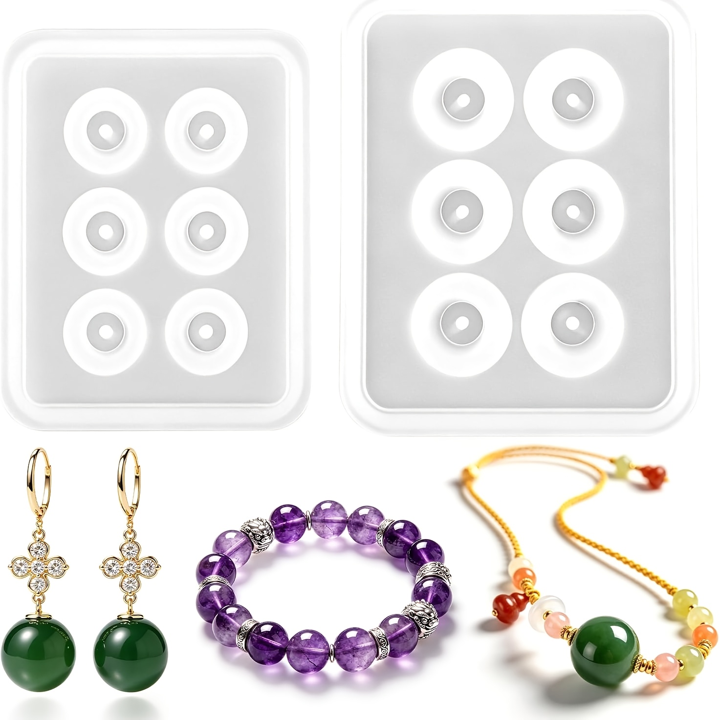 Twee geperforeerde bolvormige  - Resin Jewelry Kit recensie en prijs