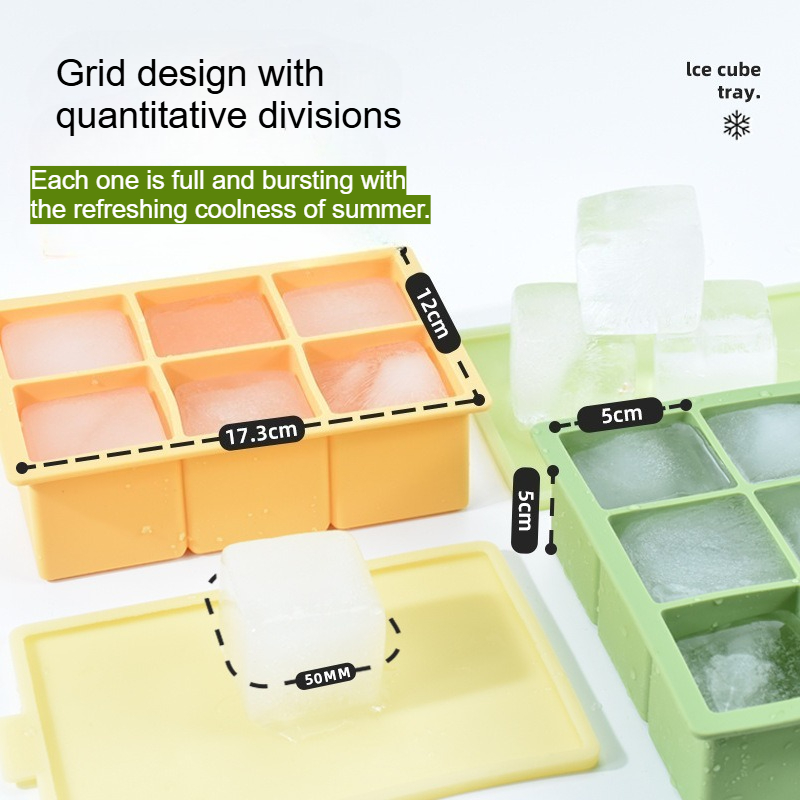 Grote kubusijsbak met 6 holtes - Silicone Mold Tray recensie en prijs