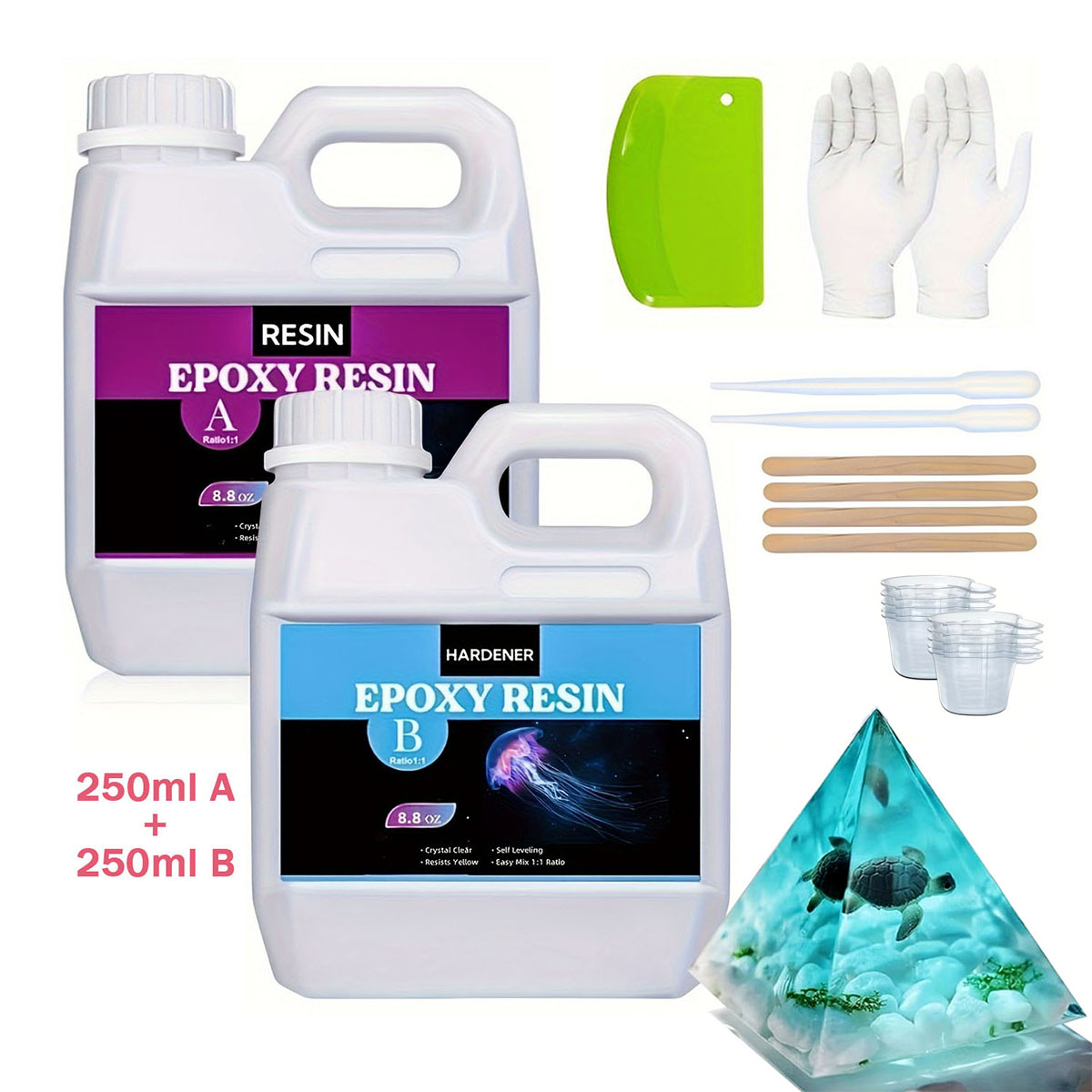 125 ml / 250 ml kristalheldere - Resin Jewelry Kit recensie en prijs