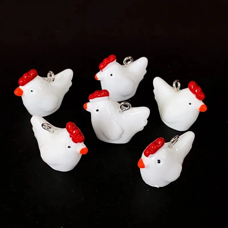 10 stuks schattige mini 3D kip - Resin Crafts Diy recensie en prijs