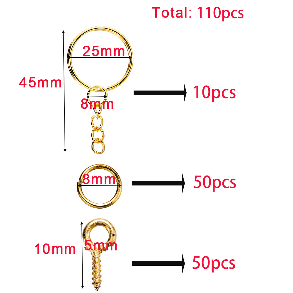110/220 stks/set Sleutelhanger - Resin Jewelry Kit recensie en prijs