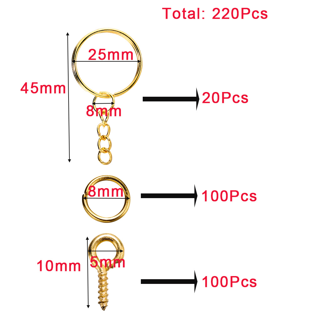 110/220 stks/set Sleutelhanger - Resin Jewelry Kit recensie en prijs