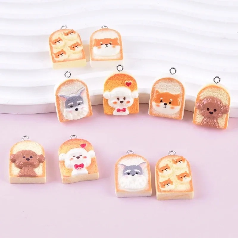 10 stuks schattige toast hond  - Resin Crafts Diy recensie en prijs