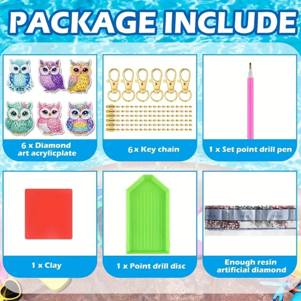 6-delig/set DIY diamanten sleu - Resin Craft Ideas recensie en prijs