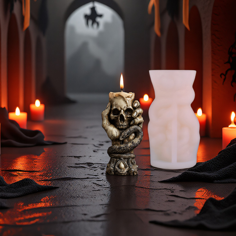 Halloween Schedel Aroma Kaars  - Resin Craft Workshop recensie en prijs