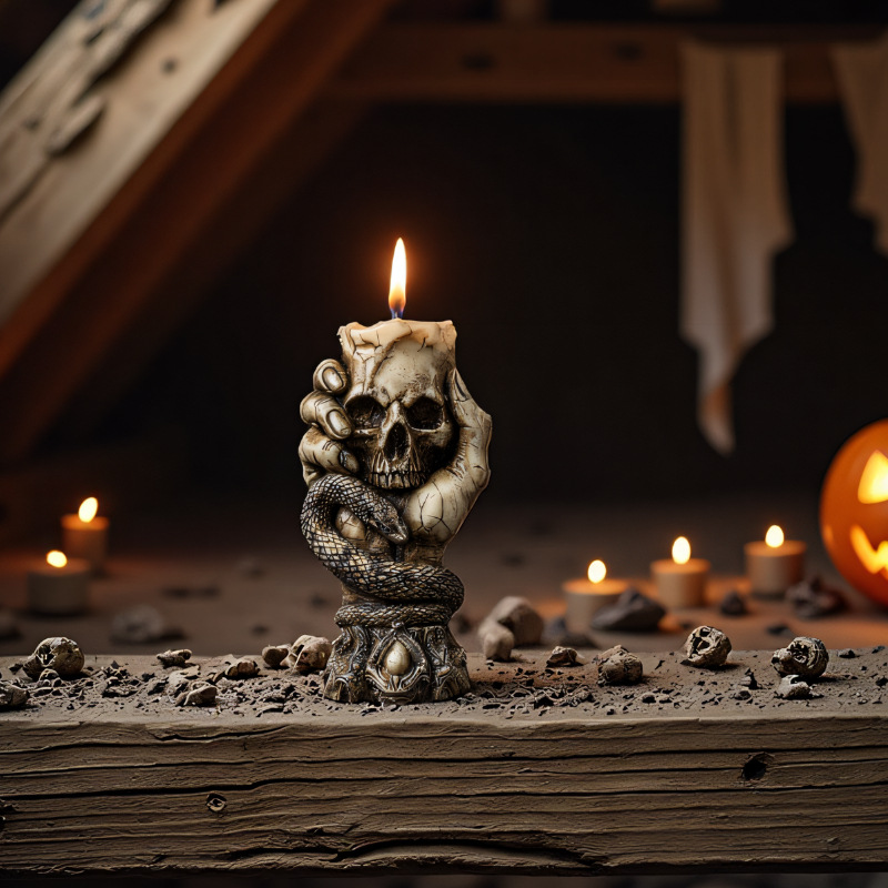 Halloween Schedel Aroma Kaars  - Resin Craft Workshop recensie en prijs