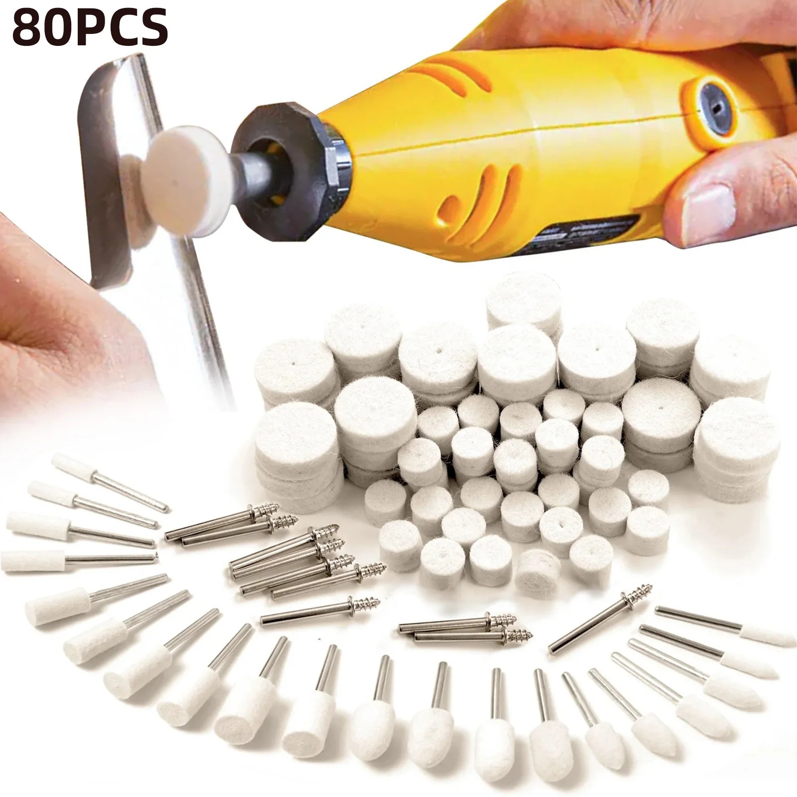 80PCS Wolvilt Polijstwielset,  - Resin Crafts Diy recensie en prijs